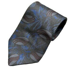 Christian Dior Tie 100% Silk Blue Paisley Satin 3.5"